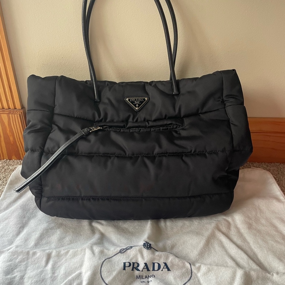 Authentic Prada Tesuto Bomber Tote